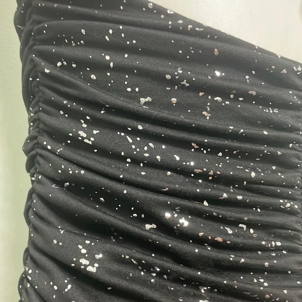 Lucy in the sky Black dress w/ silver sparkles - Picture 9 of 10